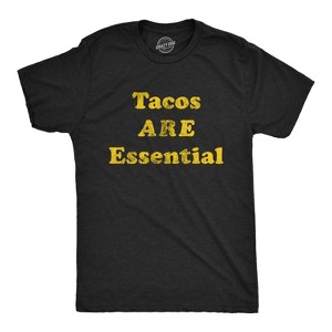 Mens Tacos Are Essential T Shirt Funny Taco Tuesday Novelty Tee - Crazy Dog Men's T Shirt - 1 of 4