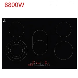 30" Built-in Electric Cooktop 8800W Ceramic Glass Radiant Stovetop 5 Burners - 1 of 4