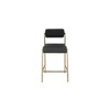 Meridian Furniture,Carly Black Vegan Leather Seat / Boucle Fabric Back Counter Stool - 3 of 4