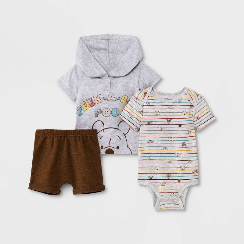 Baby 2pk Disney Winnie the Pooh Top and Bottom Set, 1 of 6