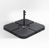 WestinTrends 4-Piece Universal Cantilever Offset Square Base Outdoor Patio Umbrella Weights Heavy Duty, Fill with Water or Sand, Black - 2 of 4