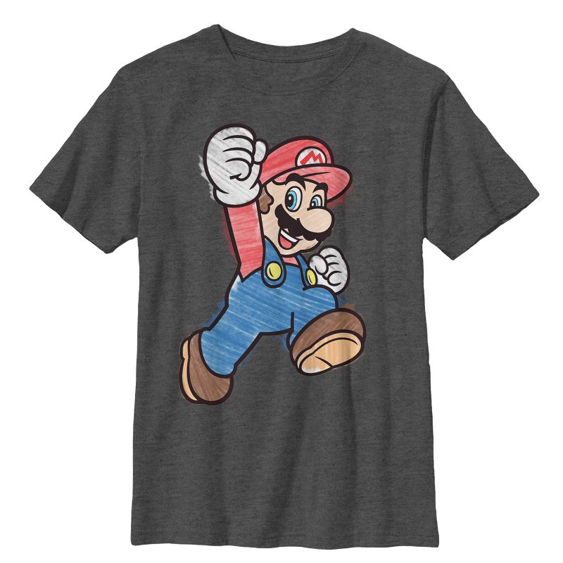 Boy's Nintendo Marker Mario T-Shirt, 1 of 5