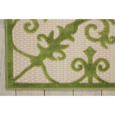 Aloha Green Indoor-Outdoor 3'6" x 5'6" Flat Woven Area Rug