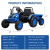 Ride Tractor for Kids, Tractor Ride On with Trailer, 12V Battery Powered Electric Tractor with Remote Control, 35W Dual Motors, Unload Button - 3 of 4