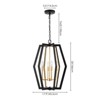 Rennnsan Zimoria 17"W 4-Light Geometric Lantern Mid-Century Modern Dimmable Chandelier in Black - 3 of 4