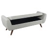 TUYOHW 60" Storage Bench Ottoman,Woven Fabric Bench with Arms,Lift Top Storage Compartment,Storage Ottoman for Living Room,Bedroom,Entryway - 2 of 4