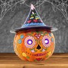 Jim Shore 8.5 Inch All Hallow's Harvest Halloween Figurine , Lighted Halloween Decor Halloween Led Pumpkin Witch Hat (1PC) - 2 of 4