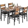 Dining Table Set, Dining Room Table Set with Corner Protector, Wood Kitchen Table and Chairs Set with Upholstered Chairs for Kitchen Room, Apartment - 3 of 4