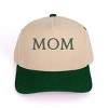 3D Puff Embroidered Mom Block Letters - Women's Corduroy Trucker Hat - 2 of 3