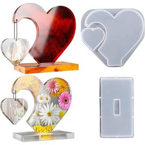 JDICTION Large Heart Photo Frame Resin Molds - Unique Silicone Molds for DIY Epoxy Art & Home Decor Gifts - 1 of 4