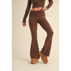 Women's Lissy Foldover Flare Knit Sweater Pants - Kimberly C - 1 of 4