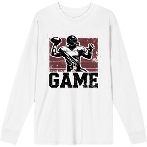 "Game" Sports Football Adult Crew Neck Long Sleeve Tee - 1 of 2