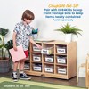 ECR4Kids 12 Cubby Mobile Tray Storage Cabinet, 3x4 - 4 of 4