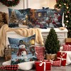 Lomsoe 4pcs, Christmas decoration pillowcases, Christmas tree, snowman, deer, Santa Claus pattern pillowcases, Christmas Gift. - 2 of 4
