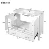 36" Bathroom Vanity with Ceramic Sink, Soft-Close Doors, Double Storage Shelves & Divided Drawer - Leovsnove - 4 of 4