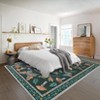 5x7 Washable Rugs Modern Insect Floral Print Area Rug Mushroom Indoor Carpet For Living Room Stain Resistant Throw Carpet With Non-Slip Backing - 3 of 4