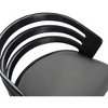 FurniFact,Swivel Bar Stool in Black Wood and Gray Faux Leather for Kitchen Counters - 4 of 4
