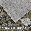 4'x6' Washable Oriental Floral Rug, Non-Slip Vintage Low Pile, Ultra-Thin Floor Cover for Living Room, Bedroom, Office, Dorm, Dining Area, Red - 4 of 4