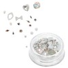 Unique Bargains Women's Fashion Rhinestone Nail Supplies Clear White 1 Set - 4 of 4