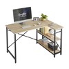 Bestier 47 inch Corner L-Shaped Desk with Storage Shelves Home Office Desk - 4 of 4