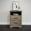 Prepac Rustic Ridge Farmhouse Nightstand with 2 Drawers and Open Shelf - image 3 of 4