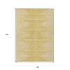Gold And Ivory Abstract Washable Indoor Outdoor Area Rug - 3 of 4