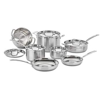 Cuisinart Multiclad Pro 12pc Tri-Ply Stainless Steel Cookware Set - MCP-12N