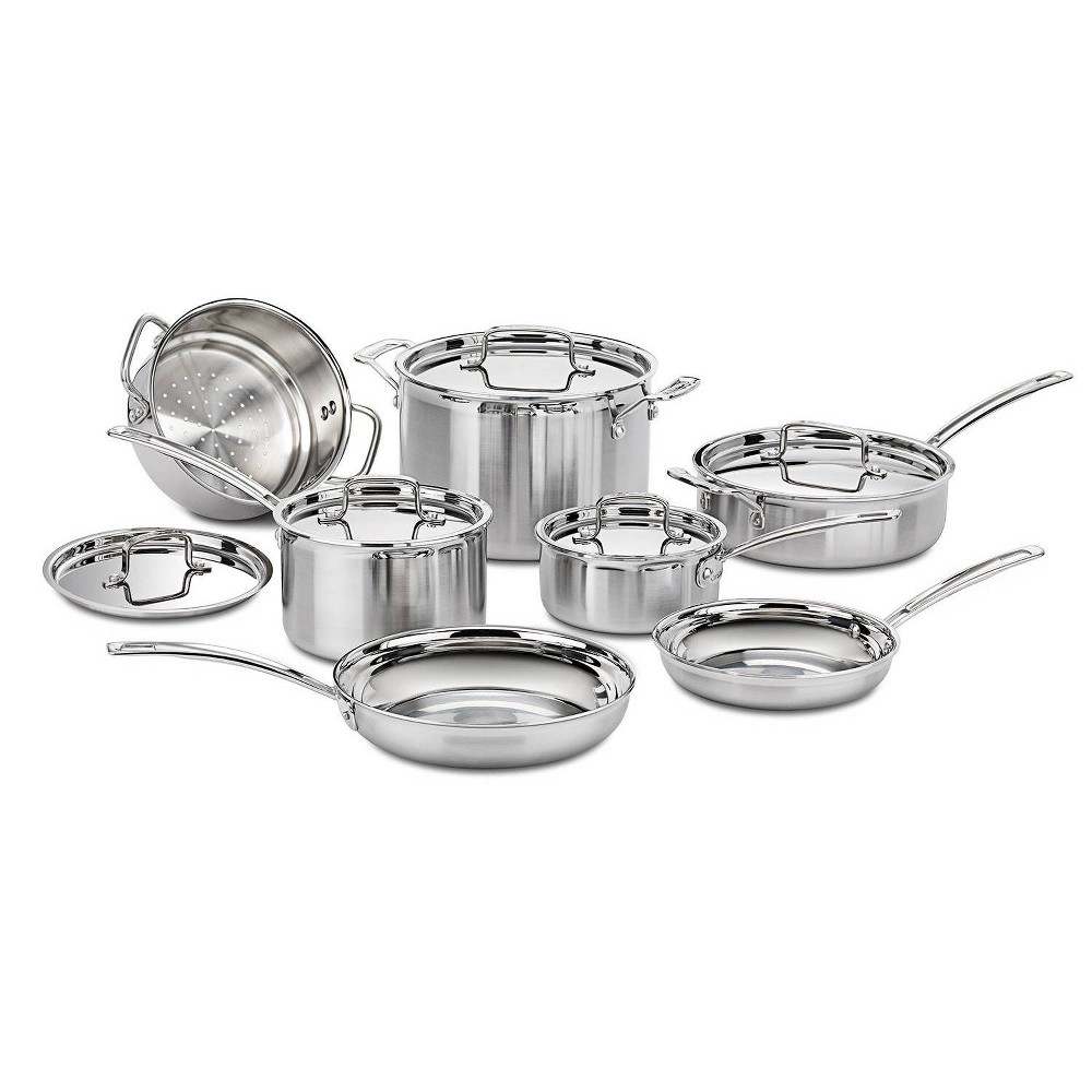 Photos - Bakeware Cuisinart Multiclad Pro 12pc Tri-Ply Stainless Steel Cookware Set - MCP-12 