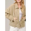 Women's Scalloped Hem Denim Jacket - Aaron & Amber - 2 of 4