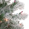 Northlight Pre-Lit Medium Heavily Flocked Madison Pine Artificial Christmas Tree - 3' - Multi Lights - image 2 of 4