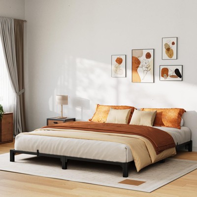 Bed Frame, 6" High Platform Bed Frame, Heavy Duty Steel Slat Support  with Storage Space, Support Up to 800 LBS