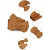 Allegra K Women Bowtie Ornament Press Stud Button Elastic Waist Cinch Belt Brown One Size 1 Pc - 2 of 4