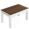 Resenkos Dining Table, Living Room Table,Extendable Dining Table, Farmhouse Kitchen Table for 6-10 people,Brown & White - 2 of 4