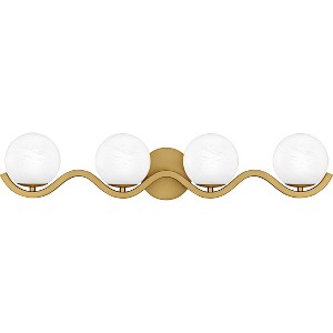 Spherical 4-Light Aged Brass Bath Light - 1 of 4