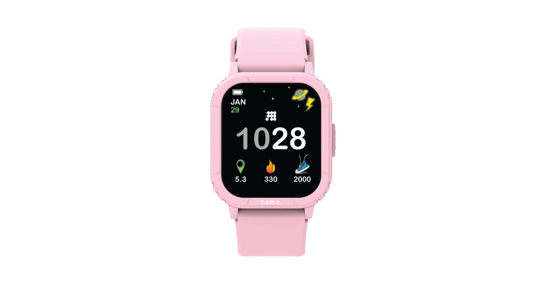 Cubitt Jr Smart Watch for Kids & Teens: Games, Step Counter, Sleep & Heart Rate Monitor, Activity Tracker, Good Habits Alarms, Pink