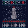 Junior's Design By Humans Christmas Baseball Snowman Ugly Christmas Xmas By pahari T-Shirt - 2 of 3