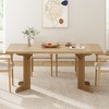 71" Large Dining Table for 6 to 8 People, Modern Dinner Table with Unique Wooden Legs, Rectangle Dining Table for Kitchen, Dining Room & Living Room - 2 of 4