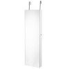 Tangkula Lockable Wall Door Mount Storage Organizer Jewelry Cabinet w/Mirror Light - 4 of 4