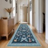 Washable Non-Slip Floral Print Rug - Soft, Stain-Resistant Indoor Carpet for Living Room, Dining Room, Nursery - Perfect for Christmas Decor! - 3 of 4