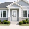 36 x 80 Smooth Fiberglass Entry Door with Brickmould,3/4 View Frosted Glass - Classic Style for Home's Front Entrance - 2 of 4