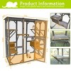 LAOTIES Large Outdoor Wooden Catio,Waterproof Cat Enclosure With Sleeping Areas And Platforms (71" L x 38" W x 70" H) - 3 of 4