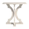Galano Doynton 23.6 in. W 22.8 in. H Half Moon Solid Wood Side Table in White and Oak, White, Oak - 2 of 4