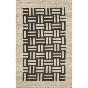 Nuloom Saskia Southwestern 5x8 Jute Indoor Area Rug for Dining Room Rug Neutral Rug Living Room Rug, Ivory - 1 of 4