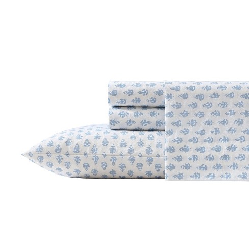 Laura Ashley Francesca Blue King Sheet Set : Target