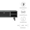Modway Kurtis 65" TV Stand – Modern Media Console with Charcoal Finish, Adjustable Shelves, and Cord Management System - 2 of 4