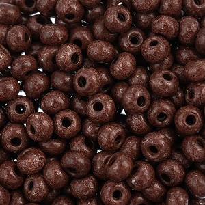 John Bead Czech Glass Seed Beads 6/0, Terra Intensive Dark Brown (22g Vial) - 1 of 2