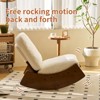 FONTOI Comfortable Rocking Chair, Upholstery Glider Chair, Multiple Settings Reading Chair for Bedroom, Living Room, Nursery, White, 24.2"*28.3"*35.4" - 4 of 4