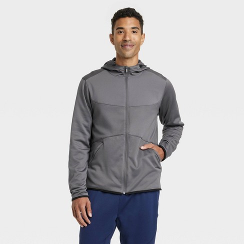 Men's High Pile Fleece Zip-Up Sweatshirt - Goodfellow & Co™ Gray XXL