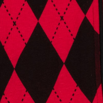 argyle black & red