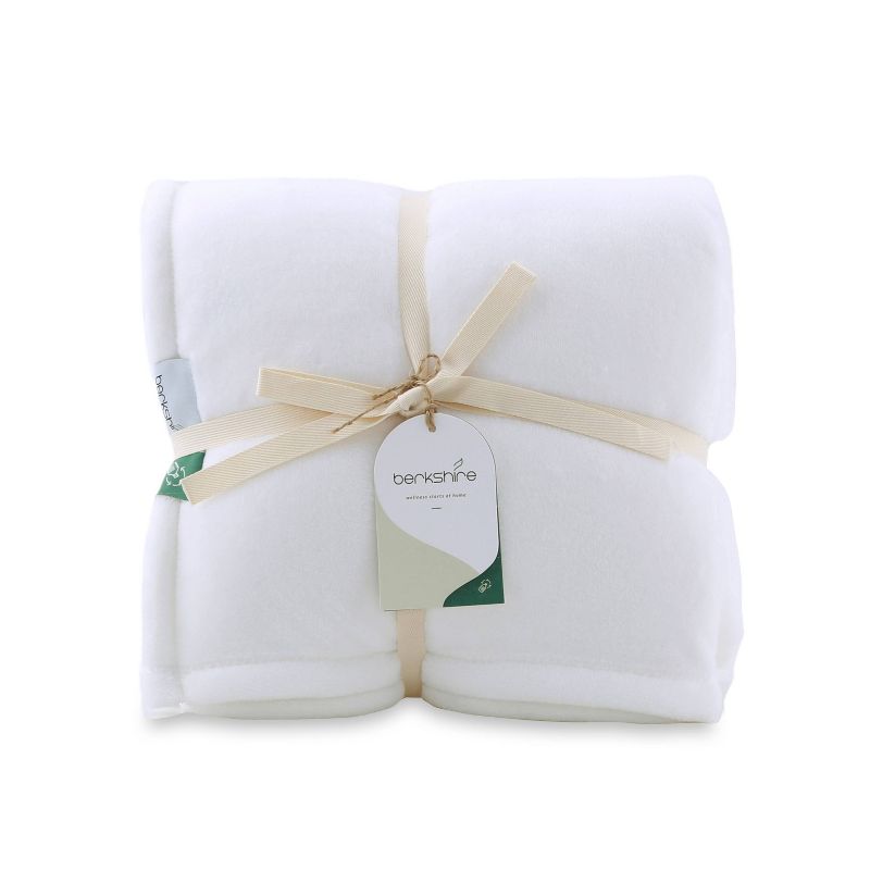 50&#34;x60&#34; 300 Recycled Velvetloft Throw Blanket True white - Berkshire Blanket &#38; Home Co., 2 of 4